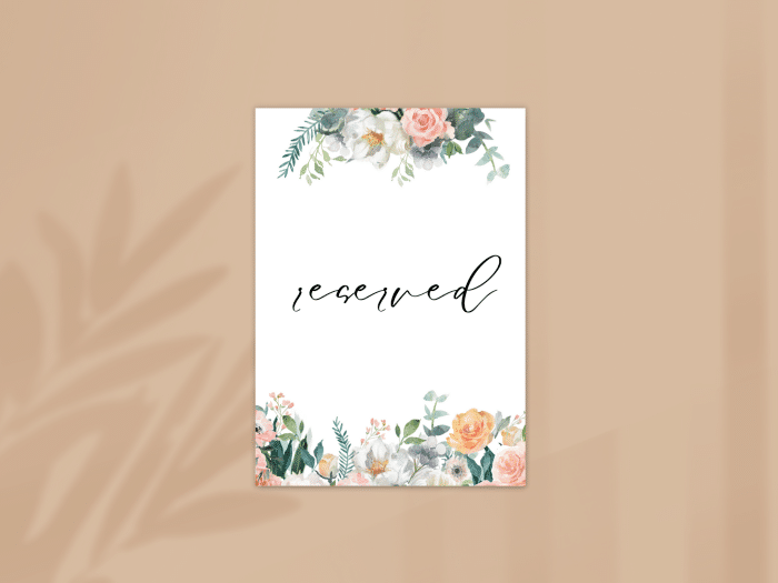 Blush Pink And Peach Chic Pastel Wedding Reserved Stationery Card Dreamy