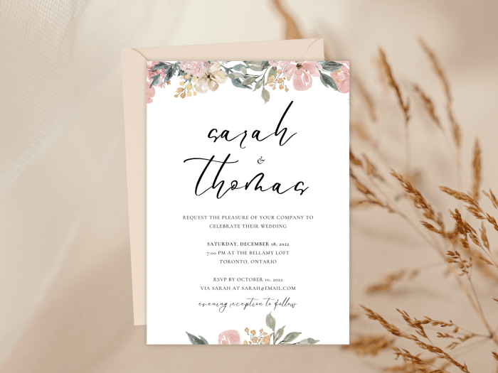 Elegant Parisian Pink Wedding Invitation 2