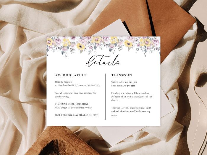French Yellow Details Card