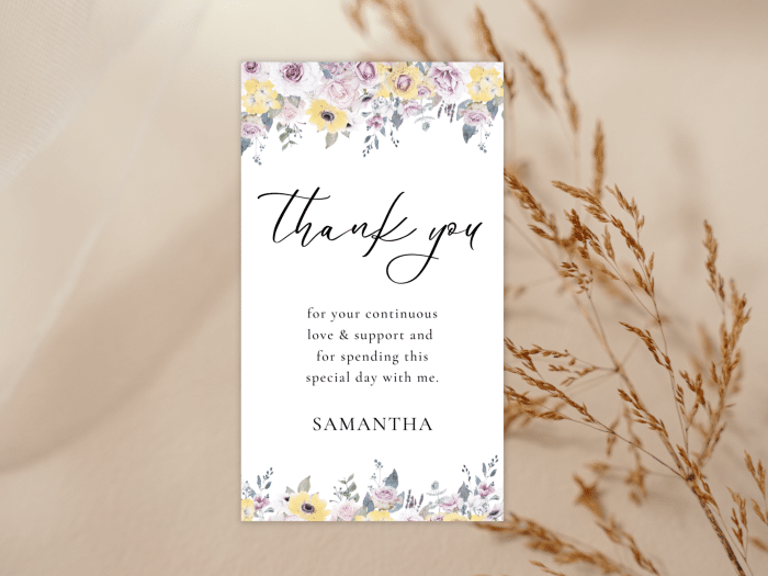 French Yellow Wedding Thank You Card Stationery Favor Tag
