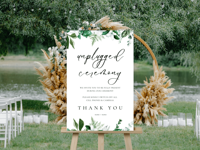 Lush Organic Green And White Wedding Unplugged Ceremony 2
