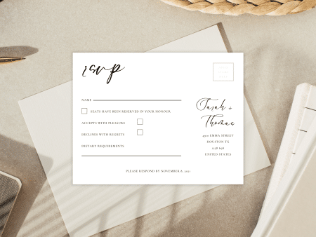 Wedding RSVP Card Stationery