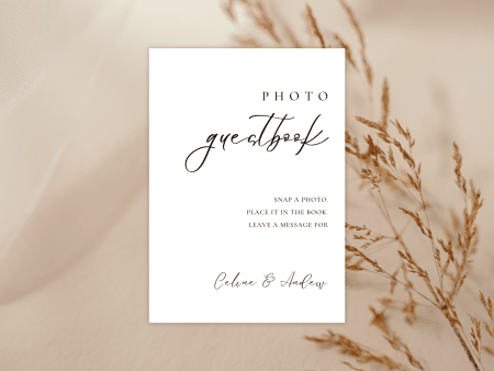 Wedding Photo Guest Book Stationery Card