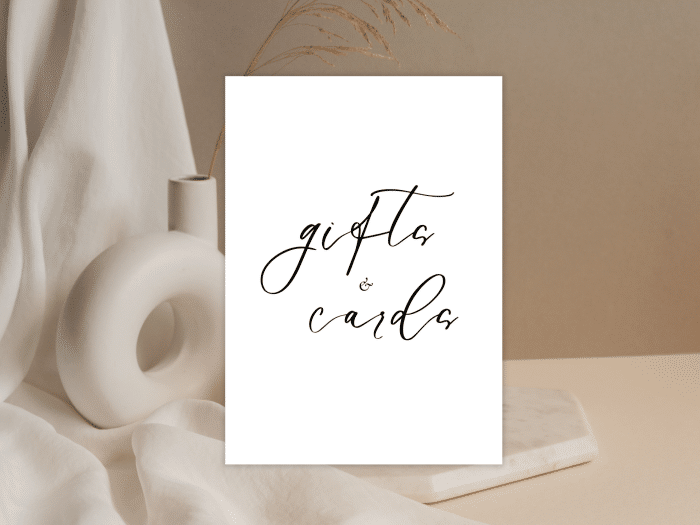 Minimalist Modern Black And White Wedding Cards And Gifts
