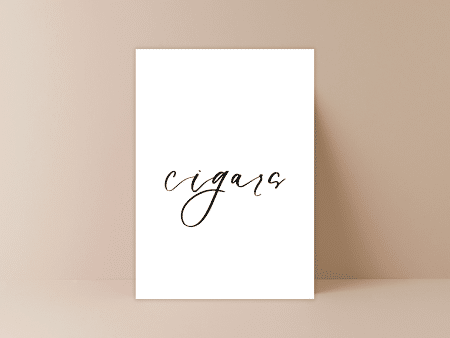 Wedding Cigars Card Stationery