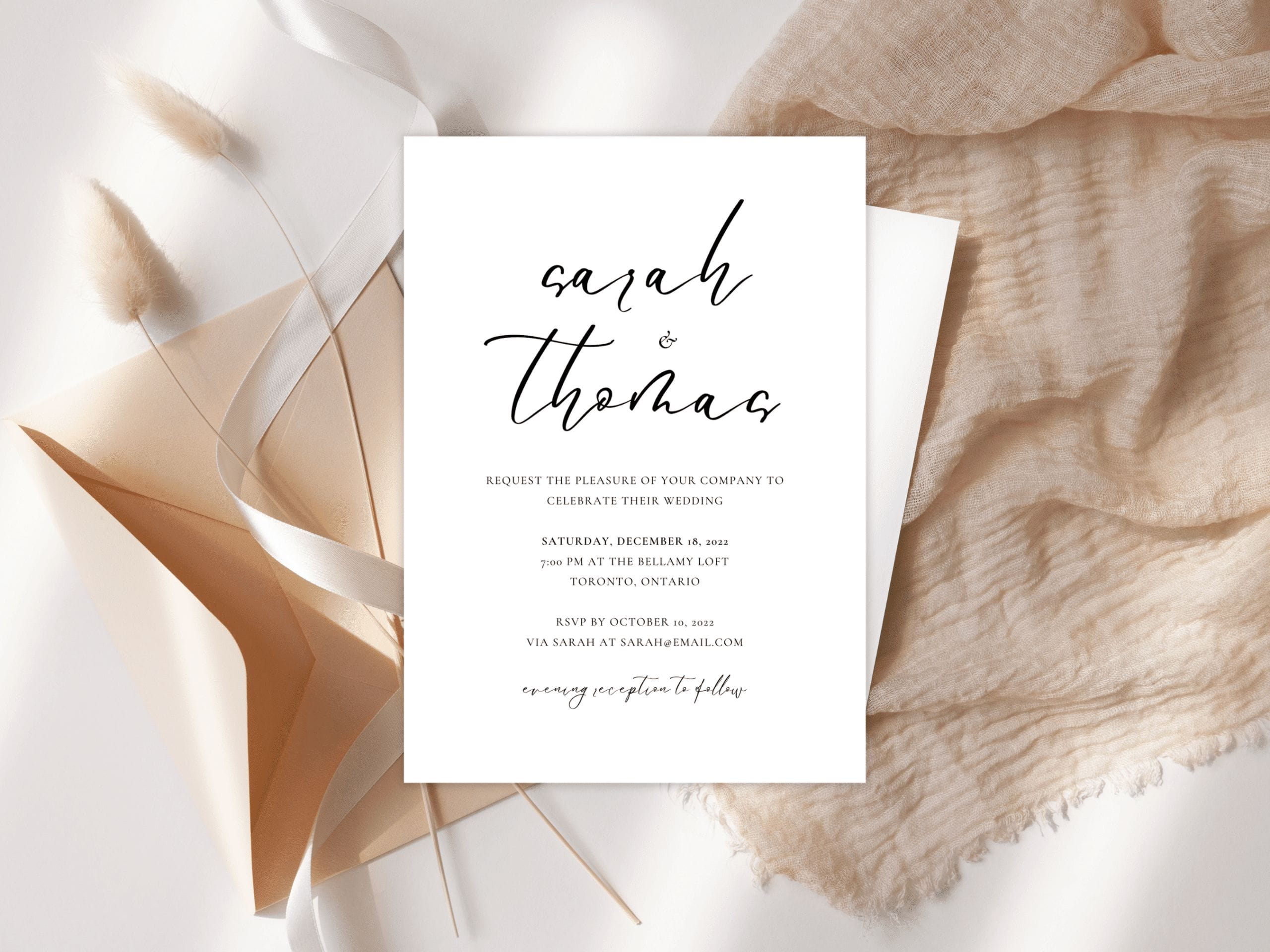 Modern Wedding Invitation Suite, Minimalist Wedding Invitation, Printed Wedding Invitation, Simple elegant wedding invitation, outlets Modern type