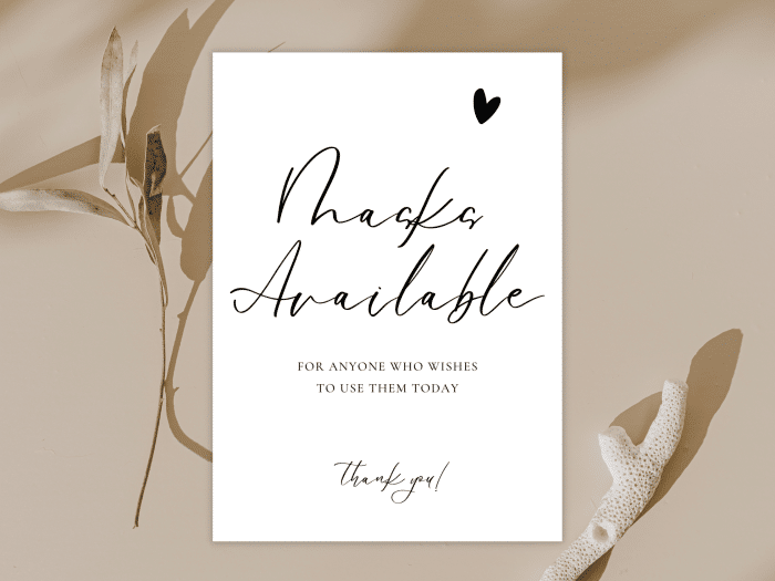 Minimalist Modern Black And White Wedding Mask Available Card
