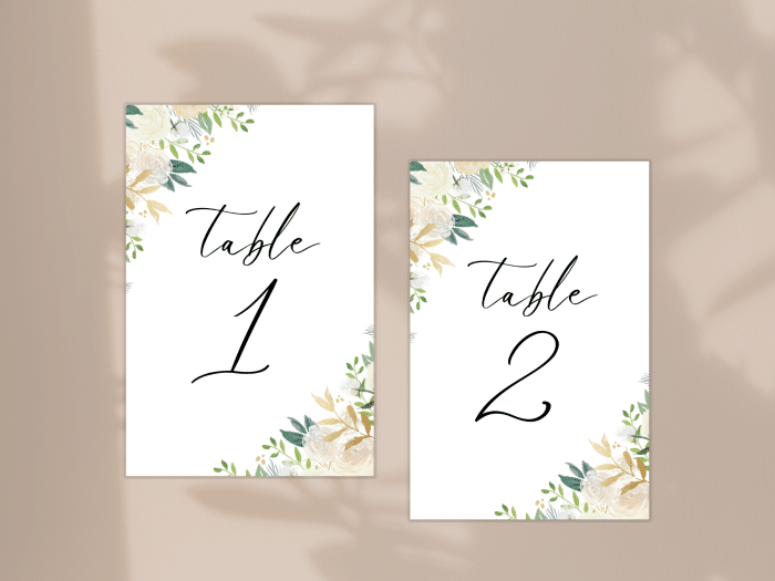 Modern Sage Green And Gold Wedding Table Number Number 3