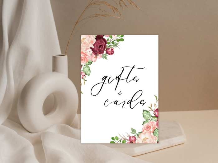 Romantic Burgundy Blush Fall Wedding Cards And Gifts Stationery