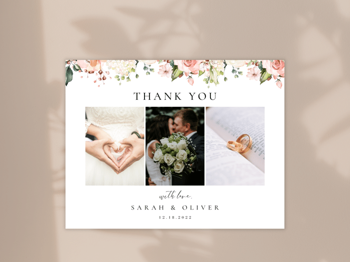 Whimsical Peach Coral Wedding Thank You Card Stationery