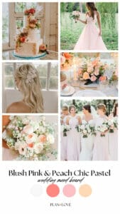 Wedding Inspiration: Blush Pink And Peach Chic Pastel  Wedding Mood Board