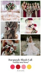 Wedding Inspiration: Burgundy Blush Fall Wedding Mood Board