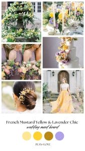Wedding Inspiration: French Mustard Yellow And Lavender Chic Wedding Mood Board