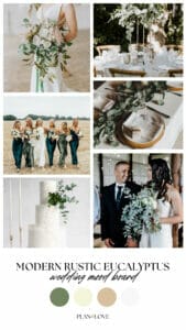 Wedding Inspiration: Modern Rustic Eucalyptus Wedding Mood Board