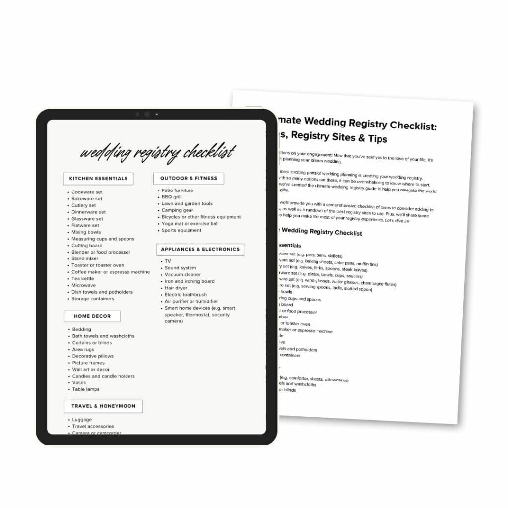 Ultimate Wedding Registry Checklist_ Ideas, Sites &Amp; Tips