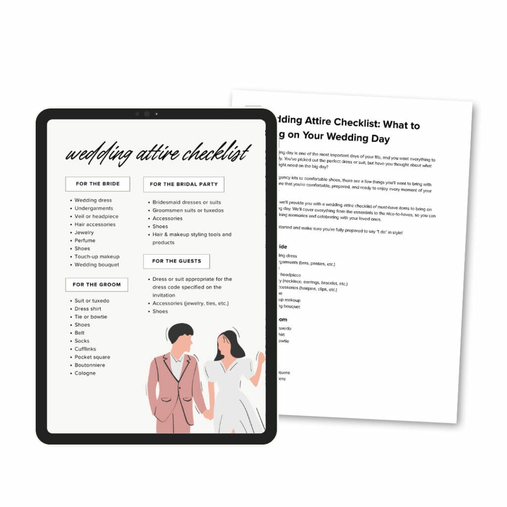 Wedding Attire Checklist_ What To Bring On Your Wedding Day