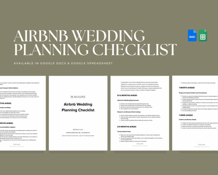 Airbnb Wedding Planning Checklist