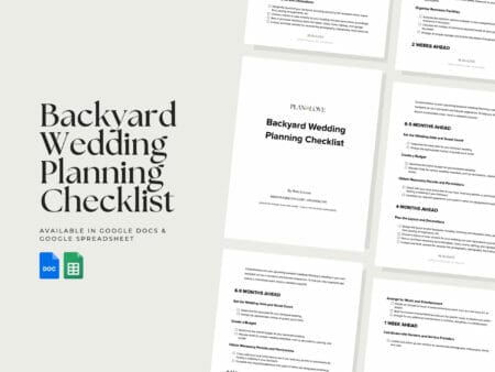 Free Backyard Wedding Planning Checklist