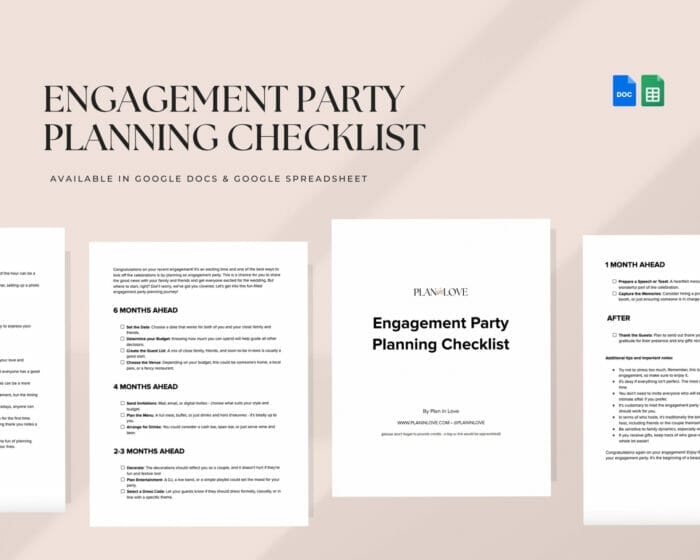 Engagement Party Planning Checklist