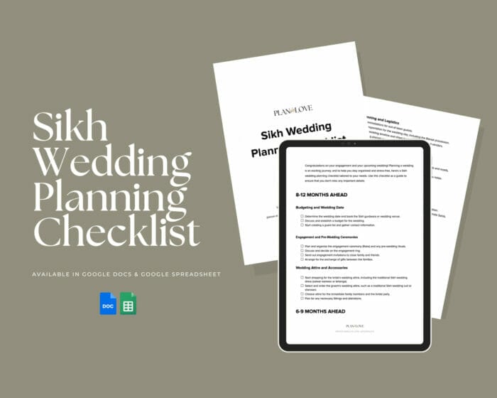 Sikh Wedding Planning Checklist
