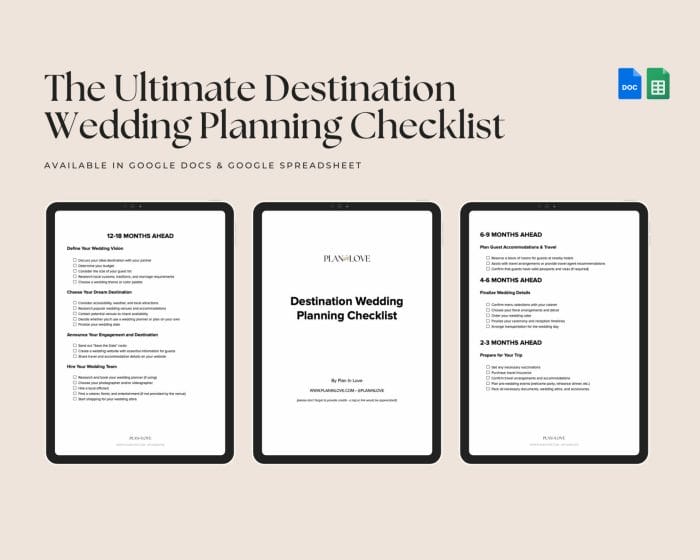 The Ultimate Destination Wedding Planning Checklist