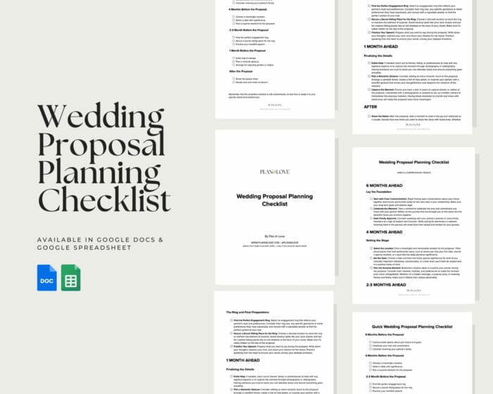 Wedding Proposal Planning Checklist