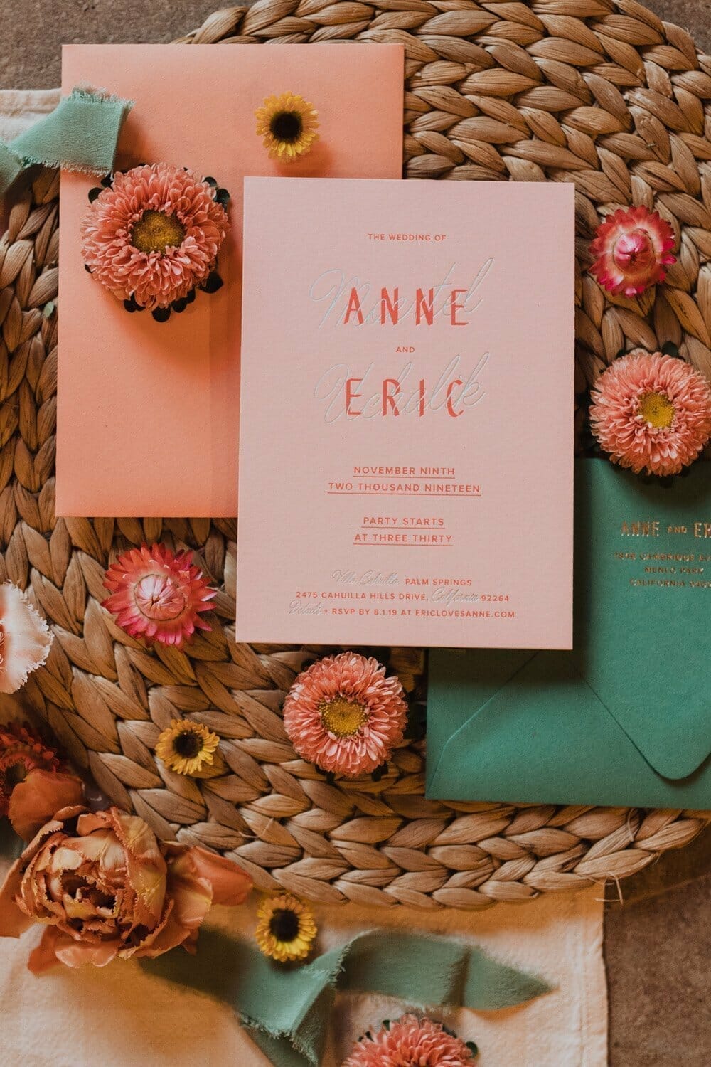 Moody Bohemian Unique Wedding Inspiration Trendy Wedding Invite