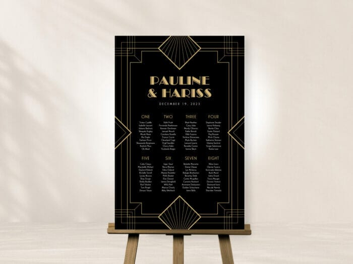Great Gatsby Seating Chart Template 2