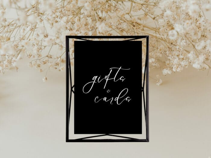 White On Black Wedding Cards And Gifts Stationery 3