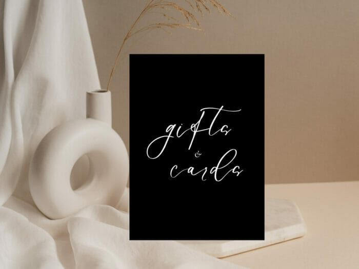 White On Black Wedding Cards And Gifts Stationery