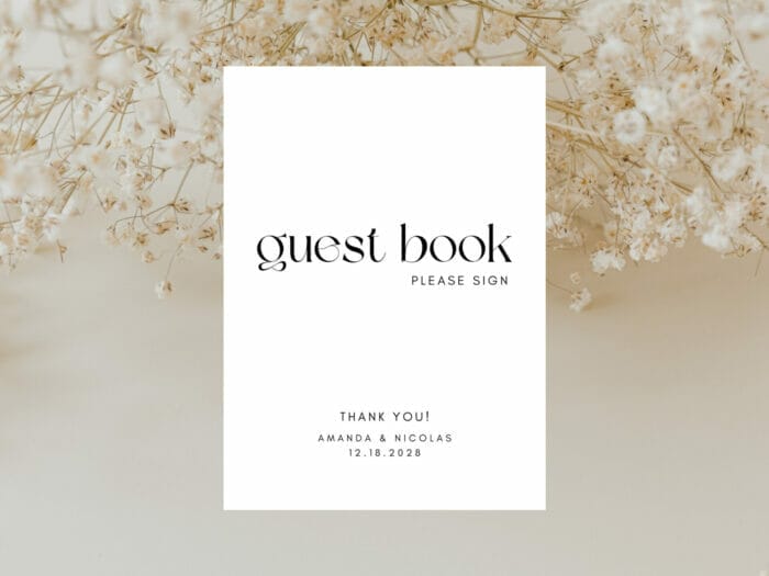 Modern Luxe Guestbook