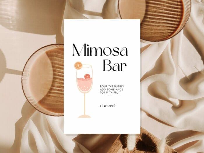 Modern Luxe Mimosa Bar