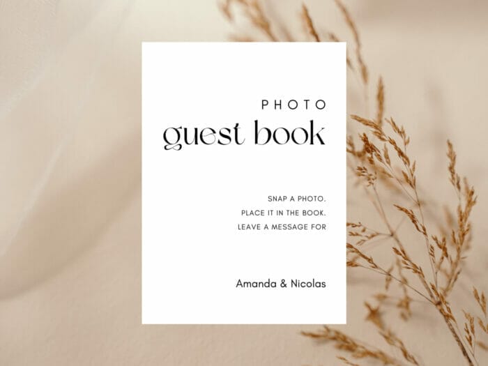 Modern Luxe Photo Guest Book