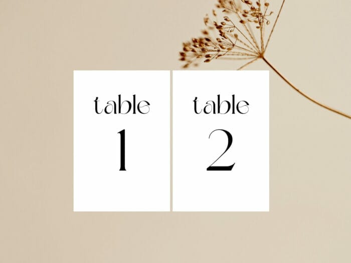Modern Luxe Table Number Number 2
