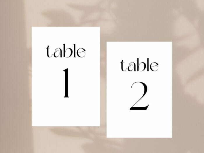 Modern Luxe Table Number Number 3