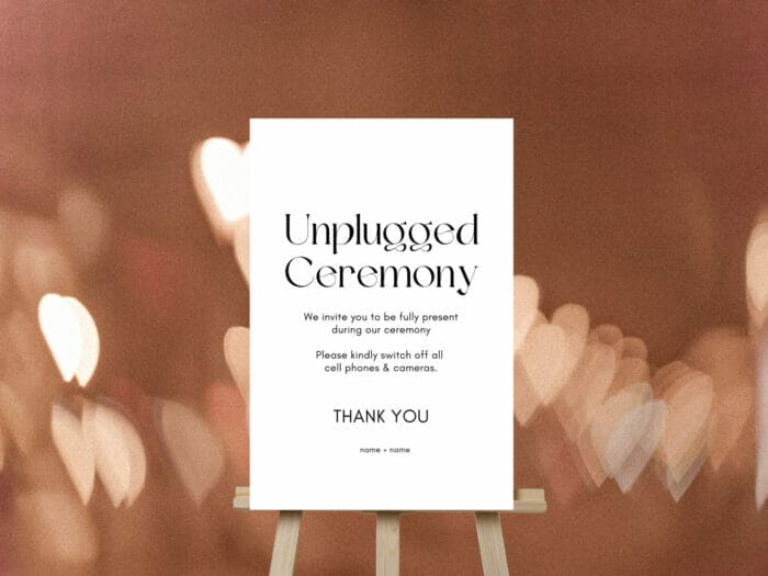 Modern Luxe Unplugged Ceremony