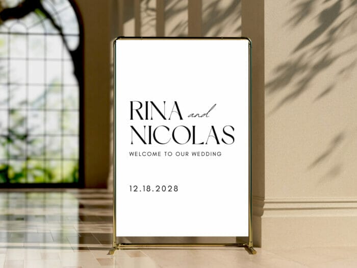 Modern Luxe Welcome Sign