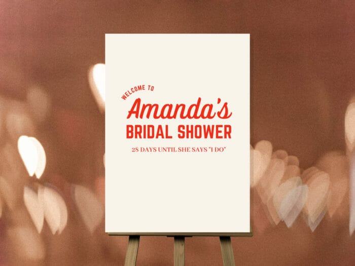Retro Revival Bridal Shower Welcome Sign 3