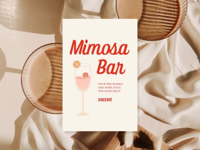 Retro Revival Mimosa Bar
