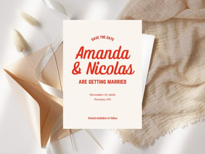 Retro Revival Wedding Save The Date - Image 2
